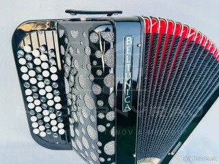 Nový akordeón Beltunica- chromaticky B Griff- 72 BASOVÝ