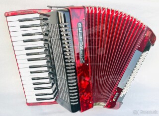 Nový akordeón BELTUNICA VIVALDI 80 basový- červenej farby