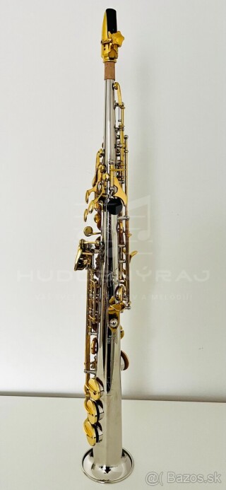 NOVÝ SOPRÁN SAXOFÓN- kópia k modelu YANAGISAWA- JAPAN- SOLID SILVER GOLD