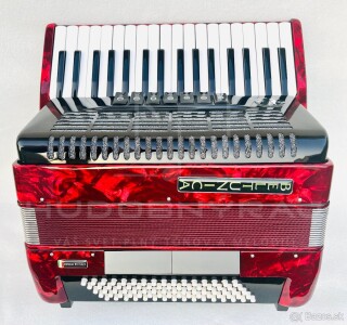 Nový akordeón BELTUNICA VIVALDI 80 basový- červenej farby