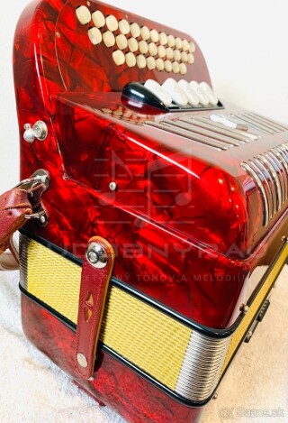 Predám krásnu heligónku/ diatonickú harmoniku Hohner NORMA DE LUXE- Talianské hlasy C/F ladenie